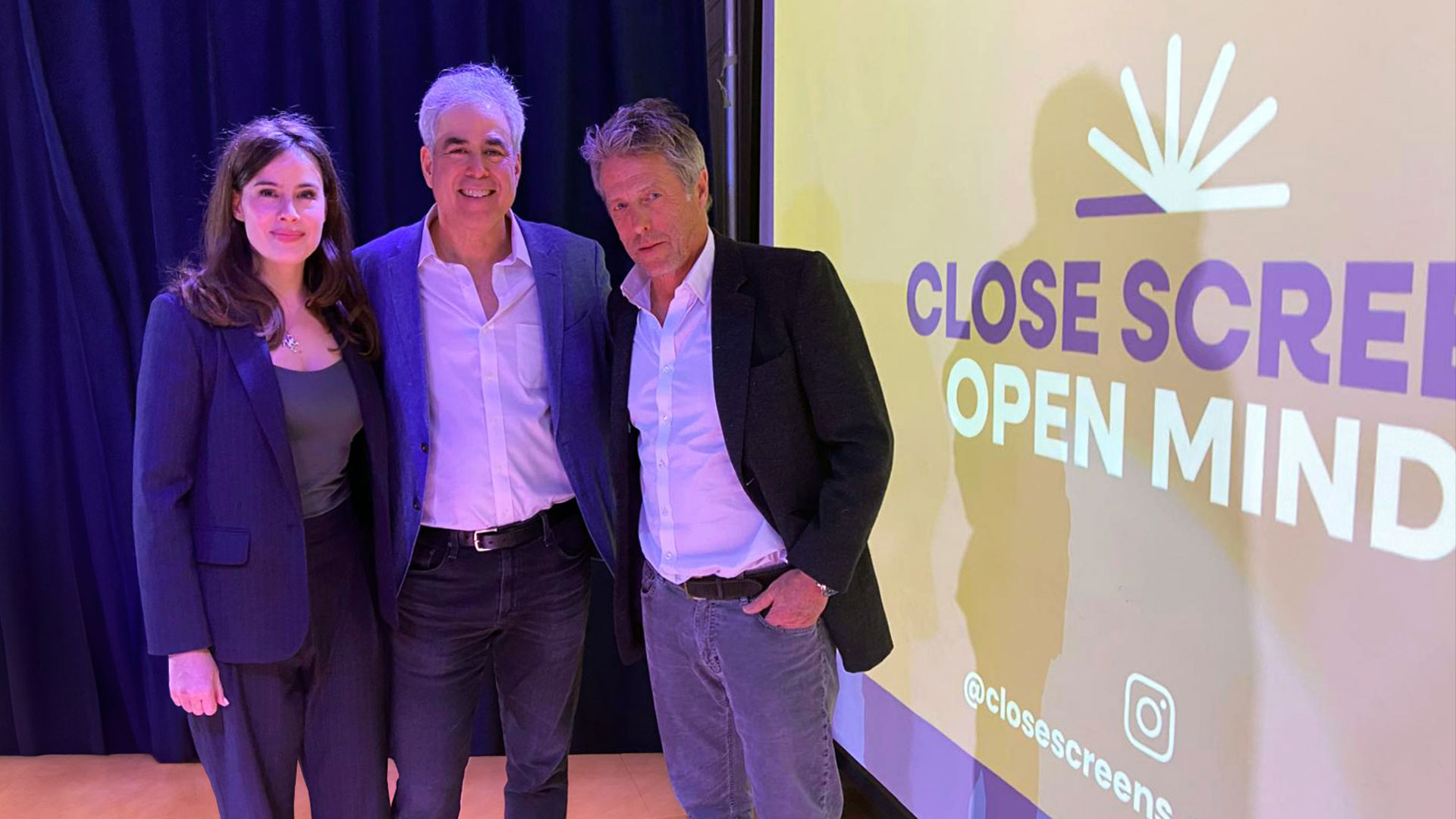 A conversation about EdTech with Jonathan Haidt, Hugh Grant and Sophie Winkleman, hosted by Close Screens Open Minds.